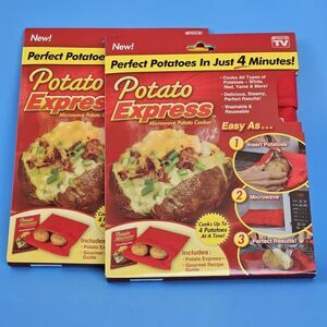 2 - As Seen On TV Potato Express Microwave Potato Cooker Bags NEW Gadget Cooking